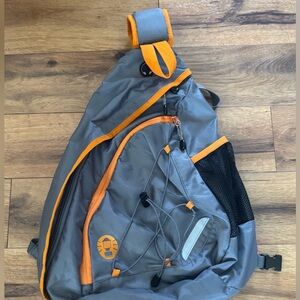 Coleman Gray and Orange Backpack